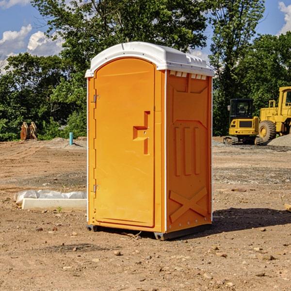 how often are the porta potties cleaned and serviced during a rental period in Crows Landing